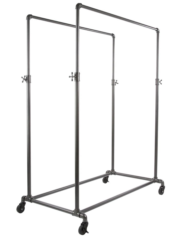 Glossy White Pipe Collection Clothing Rack | Mannequins Express